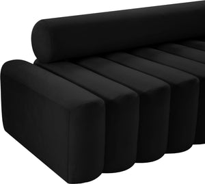 Melody Black Velvet Sofa