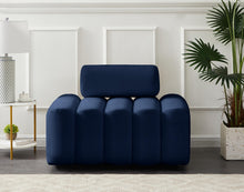 Load image into Gallery viewer, Melody Navy Velvet Chair
