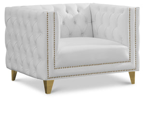 Michelle White Faux Leather Chair