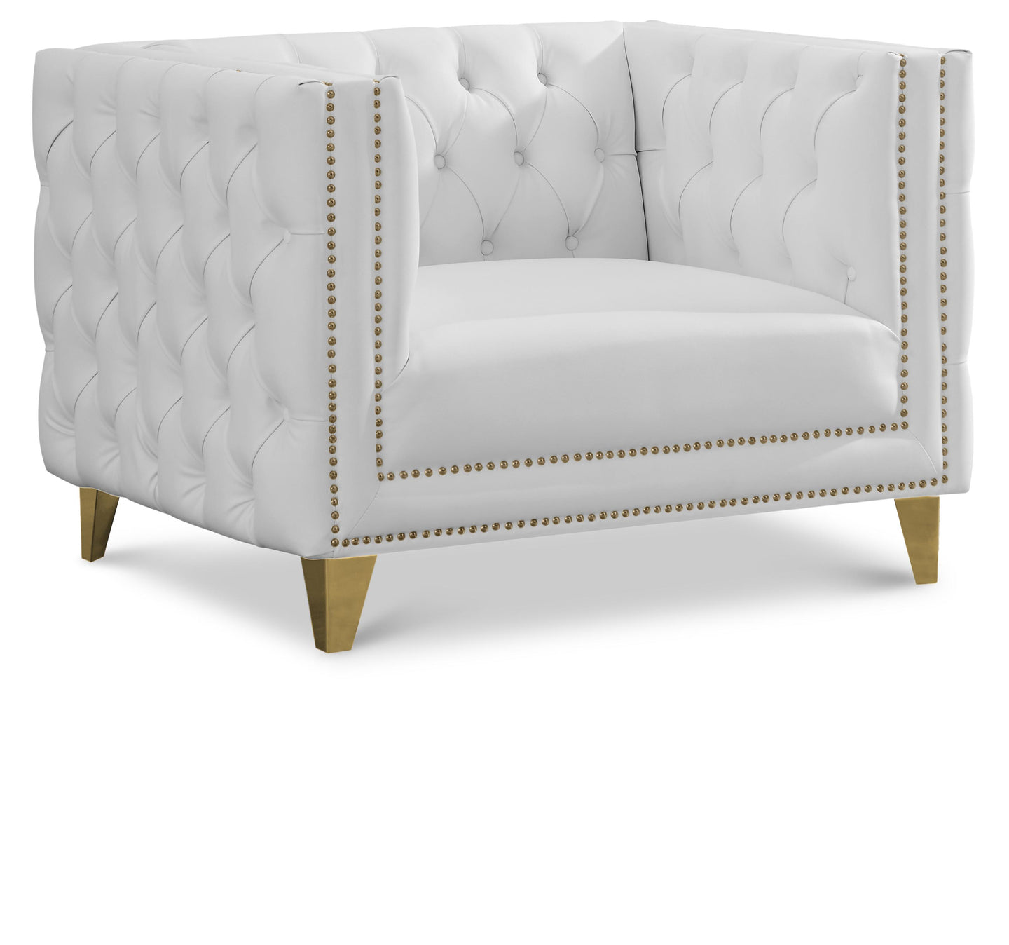 Michelle White Faux Leather Chair