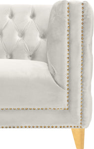 Michelle Cream Velvet Loveseat