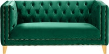 Load image into Gallery viewer, Michelle Green Velvet Loveseat
