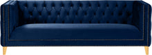 Load image into Gallery viewer, Michelle Navy Velvet Sofa
