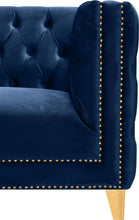 Load image into Gallery viewer, Michelle Navy Velvet Sofa
