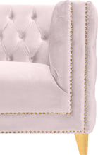 Load image into Gallery viewer, Michelle Pink Velvet Loveseat
