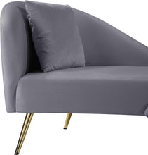 Load image into Gallery viewer, Nolan Grey Velvet Chaise
