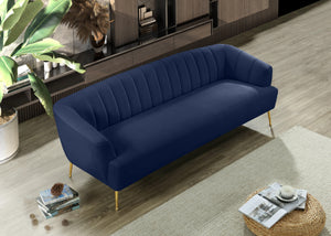 Tori Navy Velvet Sofa