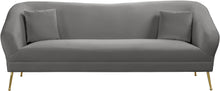 Load image into Gallery viewer, Hermosa Grey Velvet Sofa
