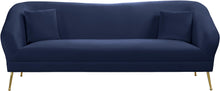 Load image into Gallery viewer, Hermosa Navy Velvet Sofa
