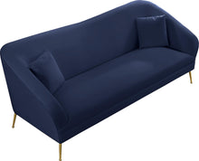 Load image into Gallery viewer, Hermosa Navy Velvet Sofa
