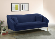 Load image into Gallery viewer, Hermosa Navy Velvet Sofa
