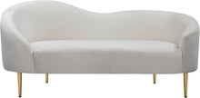 Load image into Gallery viewer, Ritz Cream Velvet Loveseat
