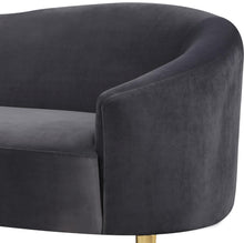 Load image into Gallery viewer, Ritz Grey Velvet Loveseat
