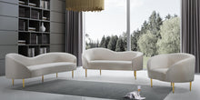 Load image into Gallery viewer, Ritz Cream Velvet Loveseat
