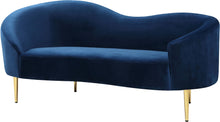 Load image into Gallery viewer, Ritz Navy Velvet Loveseat
