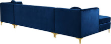Load image into Gallery viewer, Graham Navy Velvet 3pc. Sectional
