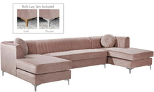 Load image into Gallery viewer, Graham Pink Velvet 3pc. Sectional
