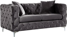 Load image into Gallery viewer, Scarlett Grey Velvet Loveseat image
