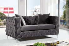 Load image into Gallery viewer, Scarlett Grey Velvet Loveseat
