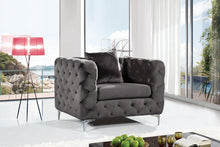 Load image into Gallery viewer, Scarlett Grey Velvet Chair
