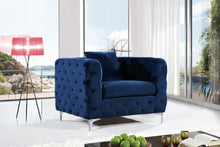 Load image into Gallery viewer, Scarlett Navy Velvet Chair
