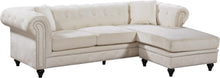 Load image into Gallery viewer, Sabrina Cream Velvet 2pc. Reversible Sectional
