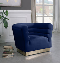 Load image into Gallery viewer, Bellini Navy Velvet Chair
