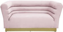 Load image into Gallery viewer, Bellini Pink Velvet Loveseat
