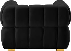 Gwen Black Velvet Chair