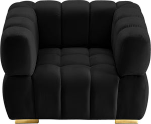 Gwen Black Velvet Chair