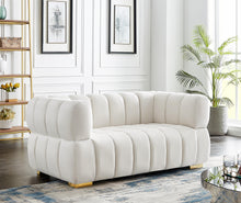 Load image into Gallery viewer, Gwen Cream Velvet Loveseat
