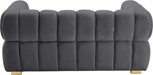 Gwen Grey Velvet Loveseat