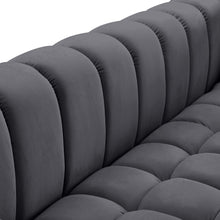 Load image into Gallery viewer, Gwen Grey Velvet Loveseat
