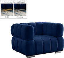 Load image into Gallery viewer, Gwen Navy Velvet Chair
