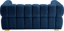 Load image into Gallery viewer, Gwen Navy Velvet Loveseat
