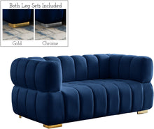 Load image into Gallery viewer, Gwen Navy Velvet Loveseat image
