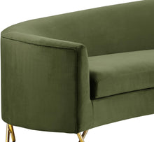 Load image into Gallery viewer, Serpentine Olive Velvet 3pc. Sectional
