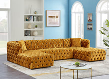 Load image into Gallery viewer, Coco Gold Velvet 3pc. Sectional (3 Boxes)
