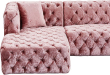 Load image into Gallery viewer, Coco Pink Velvet 3pc. Sectional (3 Boxes)
