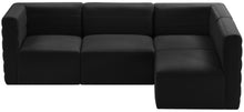 Load image into Gallery viewer, Quincy Black Velvet Modular Sectional
