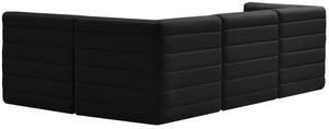 Quincy Black Velvet Modular Sectional