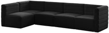 Load image into Gallery viewer, Quincy Black Velvet Modular Sectional
