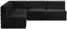 Load image into Gallery viewer, Quincy Black Velvet Modular Sectional
