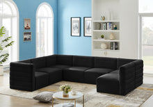 Load image into Gallery viewer, Quincy Black Velvet Modular Sectional
