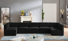 Load image into Gallery viewer, Quincy Black Velvet Modular Sectional
