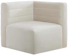 Load image into Gallery viewer, Quincy Cream Velvet Modular Corner Chair
