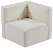 Load image into Gallery viewer, Quincy Cream Velvet Modular Corner Chair

