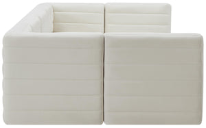 Quincy Cream Velvet Modular Sectional