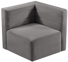 Load image into Gallery viewer, Quincy Grey Velvet Modular Corner Chair
