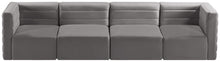 Load image into Gallery viewer, Quincy Grey Velvet Modular Sofa
